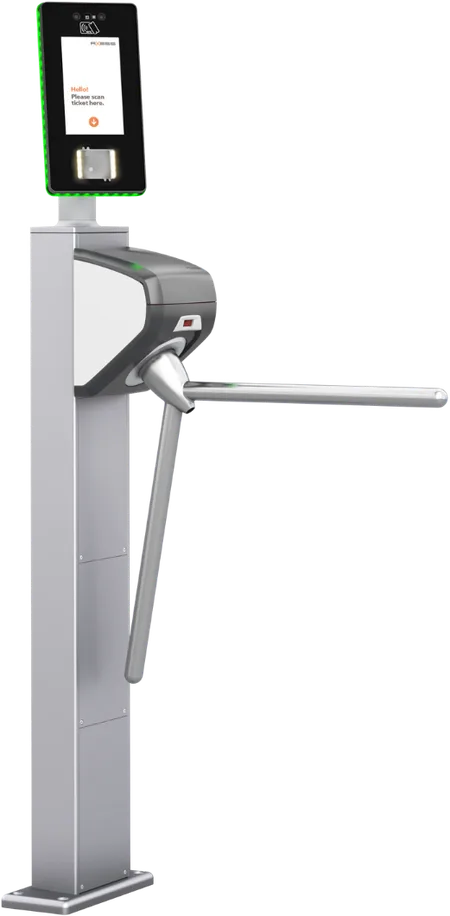 Axess Smart Gate 600 with display, ticket scanner and turnstile